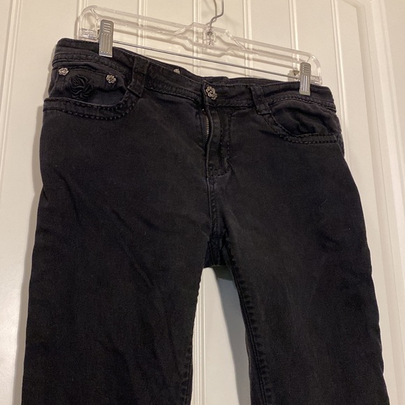 2 pair Rose Royce Over-dyed Skinny Jean Sz 32 US 15/16. Blue pair. Black pair. - Picture 14 of 16